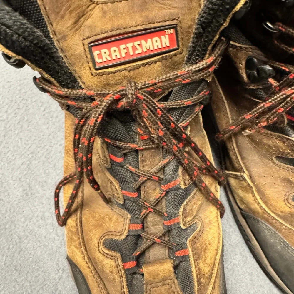 Craftsman Boots‎ Mens 13 D Safety Toe Hiker Brown Work Leather Utility